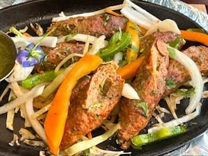 Lamb Seekh Kebab.
