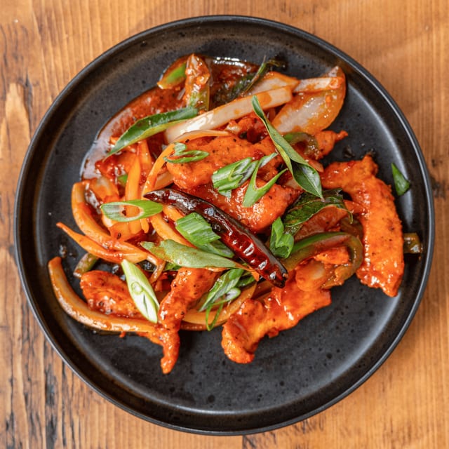 Andhra Chili Chicken.
