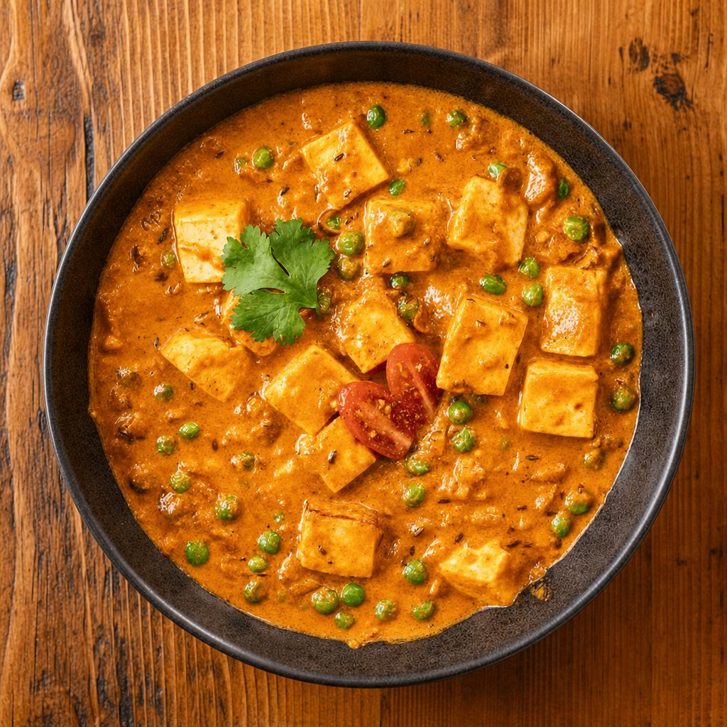 Mutter Paneer Masala.