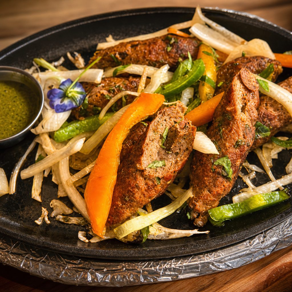 Lamb Seekh Kebab.